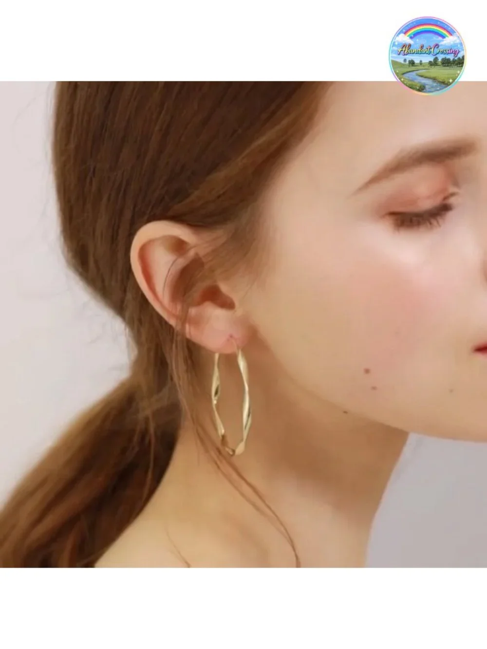 24K Gold Plated Twisted Thin Huggie Hoop Earrings for Women, Dainty Cute Dangle